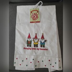 Christmas Towel Hanging With My Gnomies